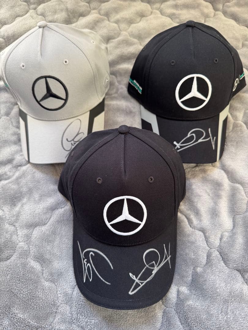 F1 メルセデス AMG ニコ&ルイス 直筆サイン キャップ