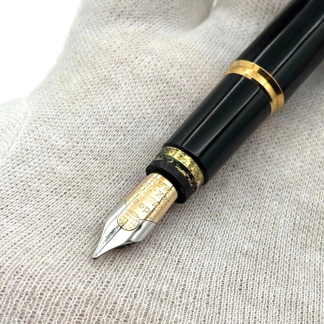 Waterman Ideal 万年筆 黒　ペン先18金　ブックカバー付き