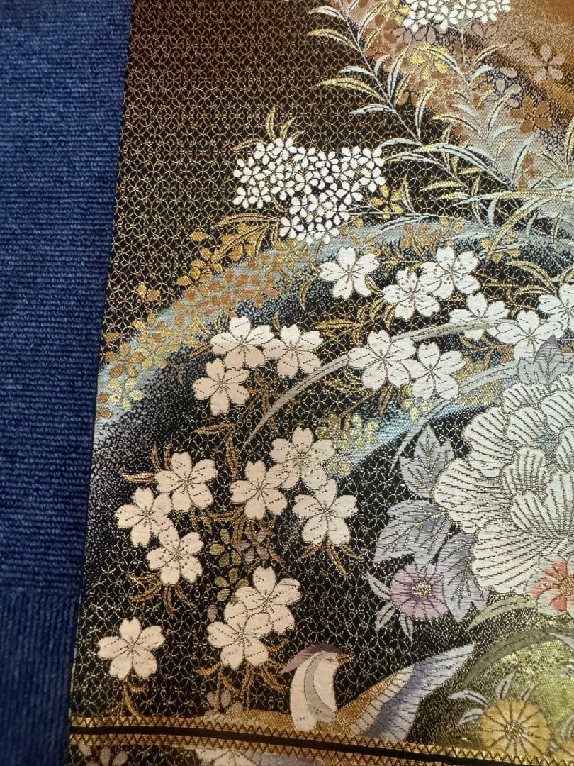 2685袋帯 古代彫金紋 西陣織 金糸　高級上質上品　約440cm 未使用