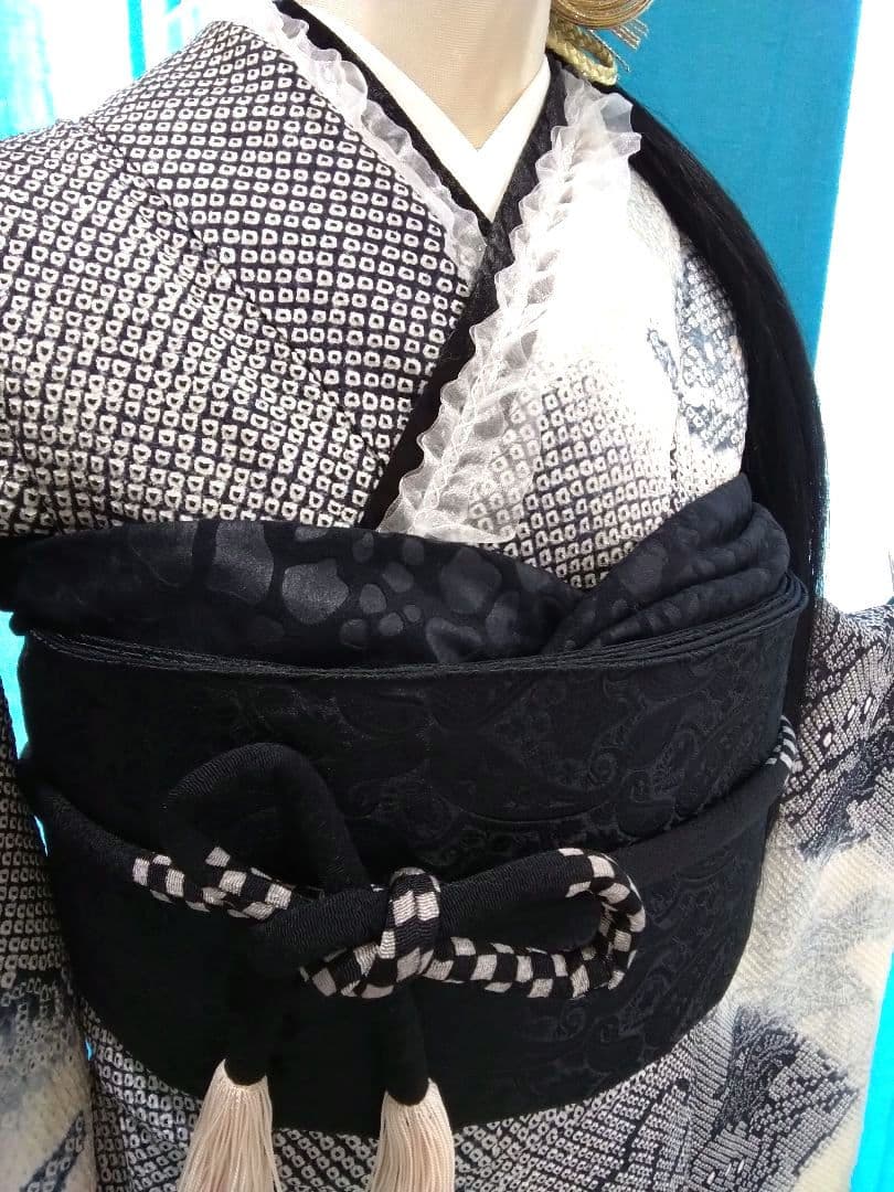 振袖フルセット、正絹総絞りやまと誂製、重ね衿、帯揚げ帯締め、袋帯、襦袢ガード加工