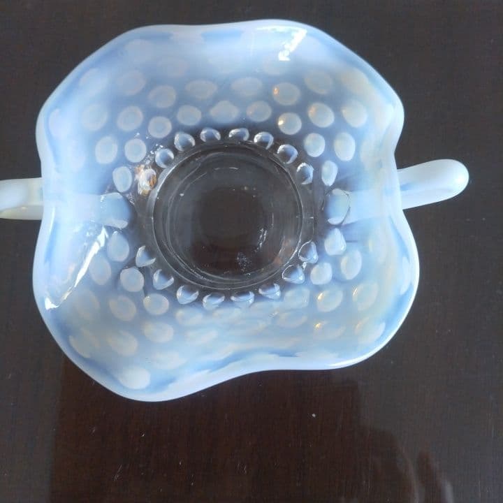 フェントン オパール  グラスプレート 美品です。ファイヤーキングお好きな方もー