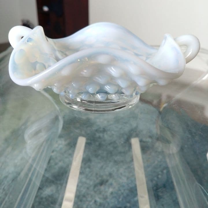 フェントン オパール  グラスプレート 美品です。ファイヤーキングお好きな方もー