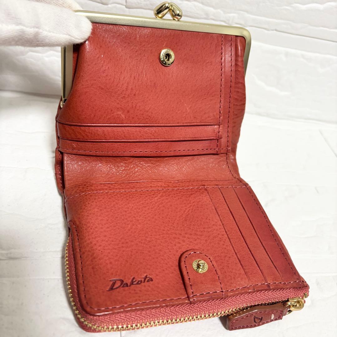 【未使用】Dakota ダコタ ペルラ コンパクト財布 ピンク　がま口 二つ折り