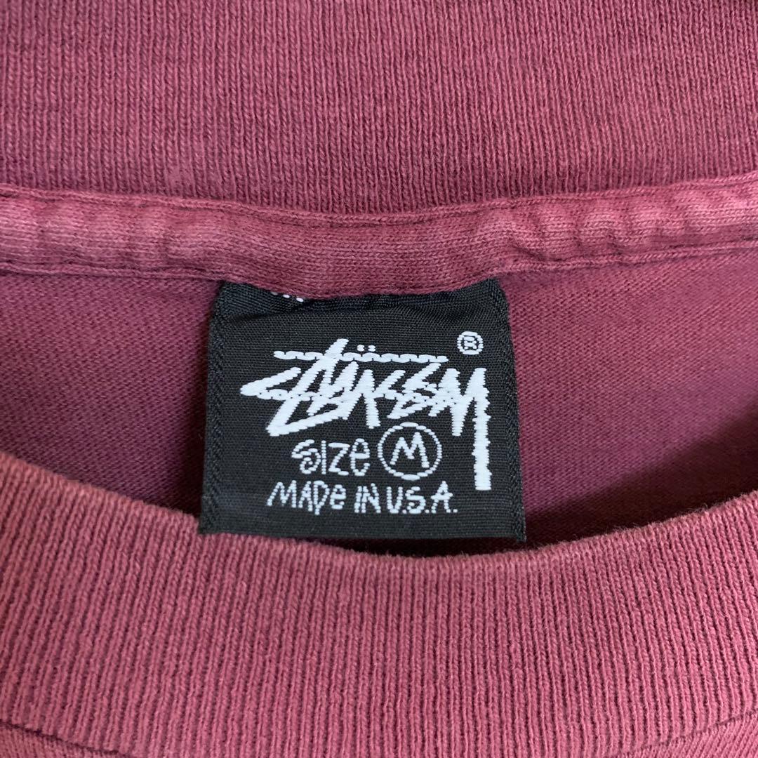 80s 後期 STUSSY 黒タグ USA製 BEAR TEE 美品 ベアー T