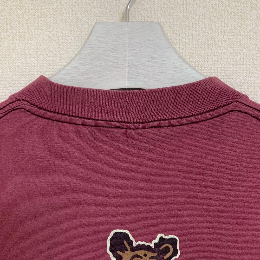 80s 後期 STUSSY 黒タグ USA製 BEAR TEE 美品 ベアー T