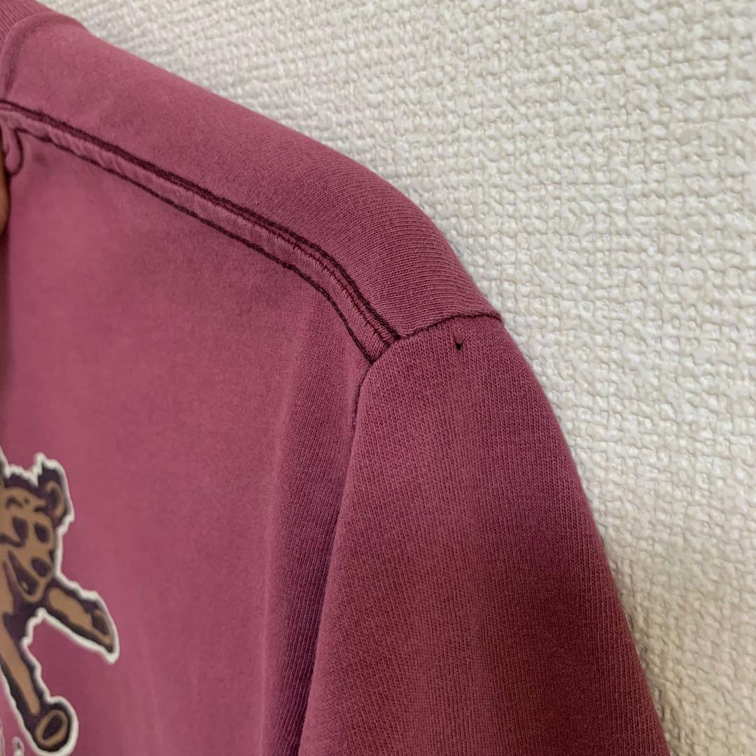 80s 後期 STUSSY 黒タグ USA製 BEAR TEE 美品 ベアー T