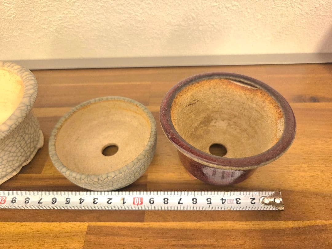 美巧　堀江美巧　盆栽鉢　鉢　盆栽　陶器鉢 5点セット