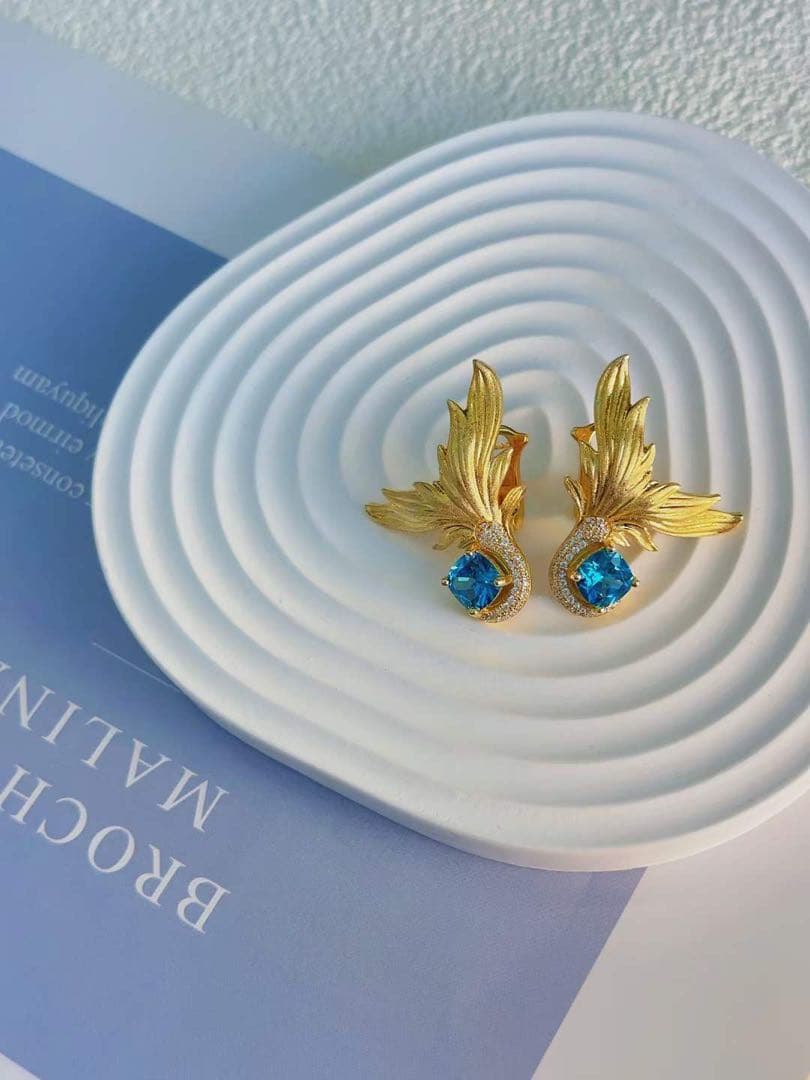 人魚デザイン ブローチ&ピアス　セット