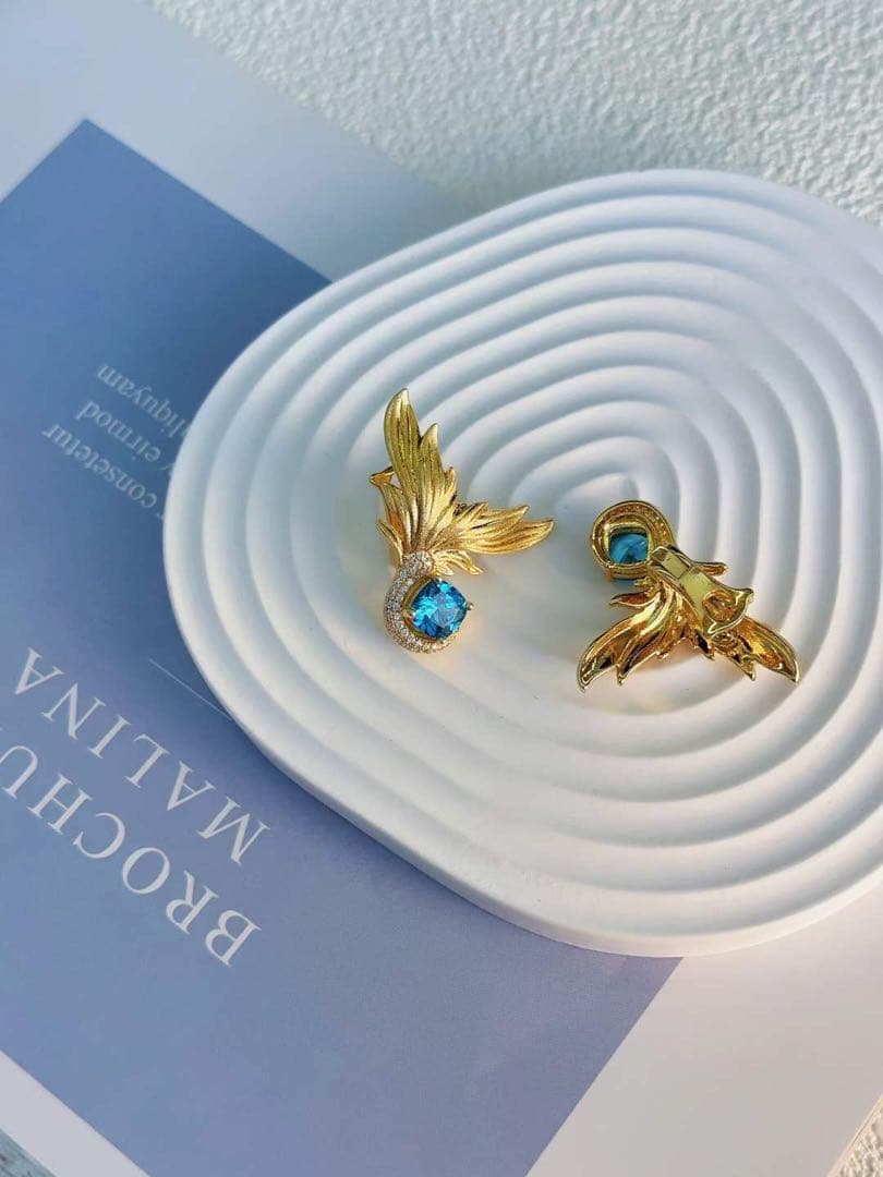 人魚デザイン ブローチ&ピアス　セット