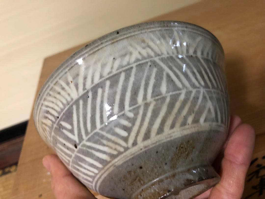 保管品！茶味豊かな三島茶碗 検茶道具抹茶碗三島手