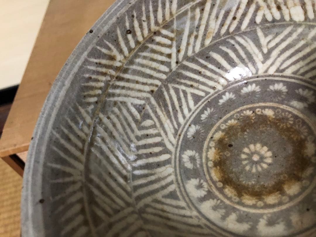 保管品！茶味豊かな三島茶碗 検茶道具抹茶碗三島手