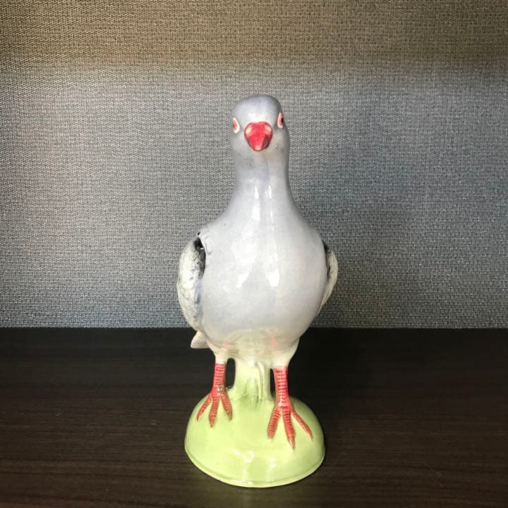 鳩陶器置物(ペア)ヴィンテージ