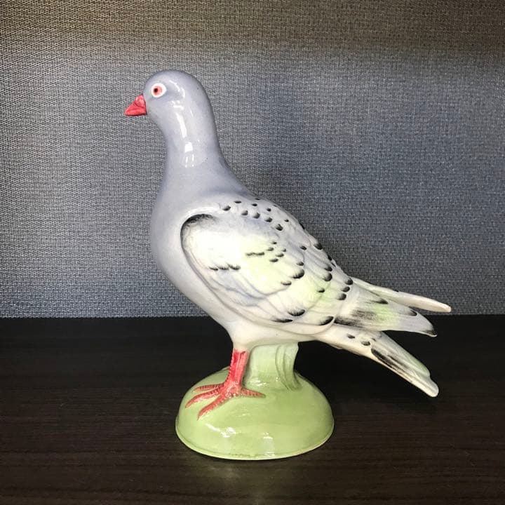 鳩陶器置物(ペア)ヴィンテージ