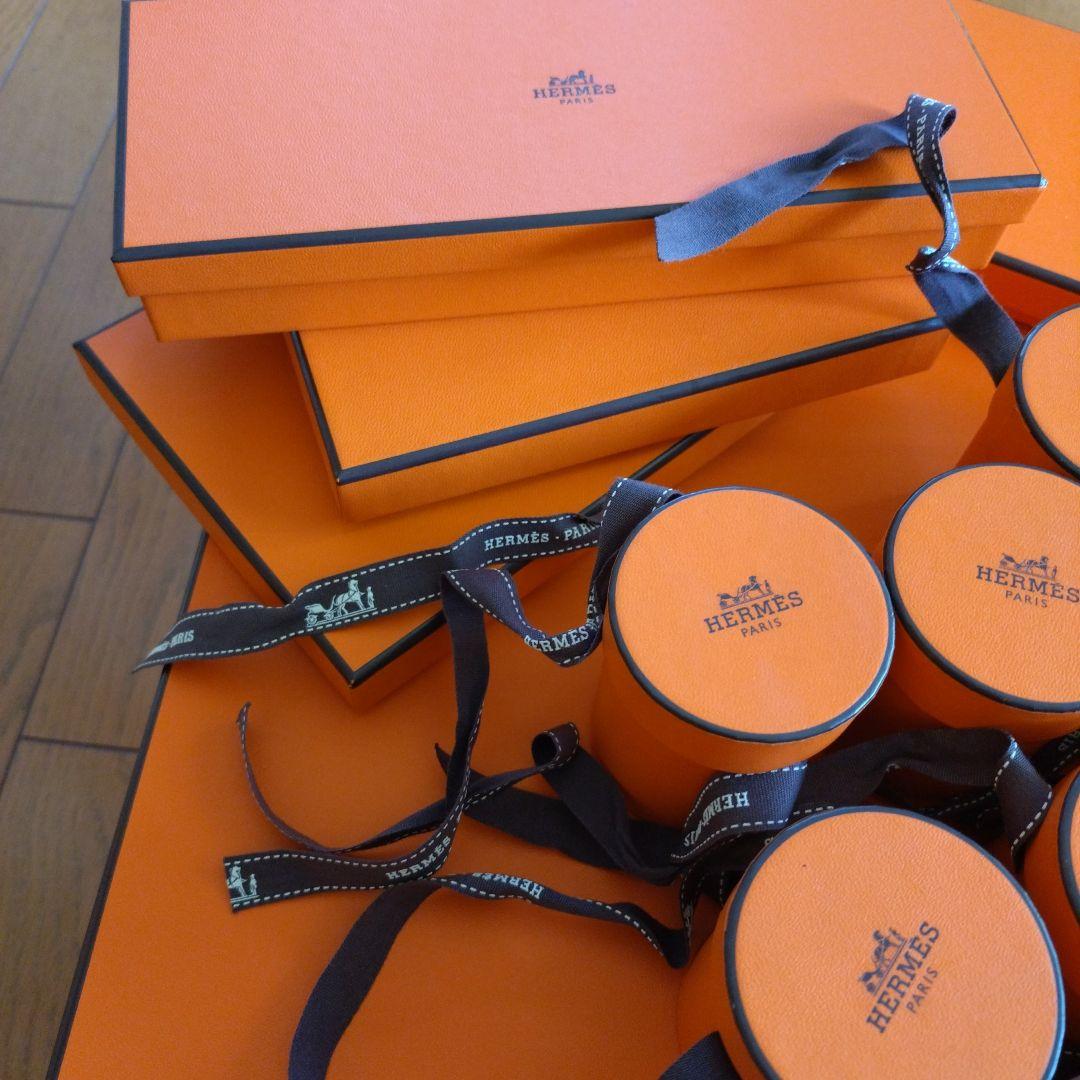 【美品】HERMES オレンジ ギフトボックス・ショッピングバッグ多数