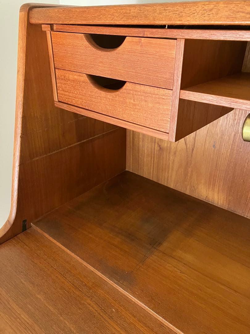 ライティングデスク ビューロー ライティングビューロー 北欧 ビンテージ 送料込