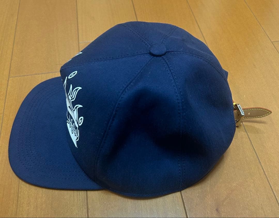 LOUIS VUITTON キャップ 60 ネイビー フレイム 炎 正規品