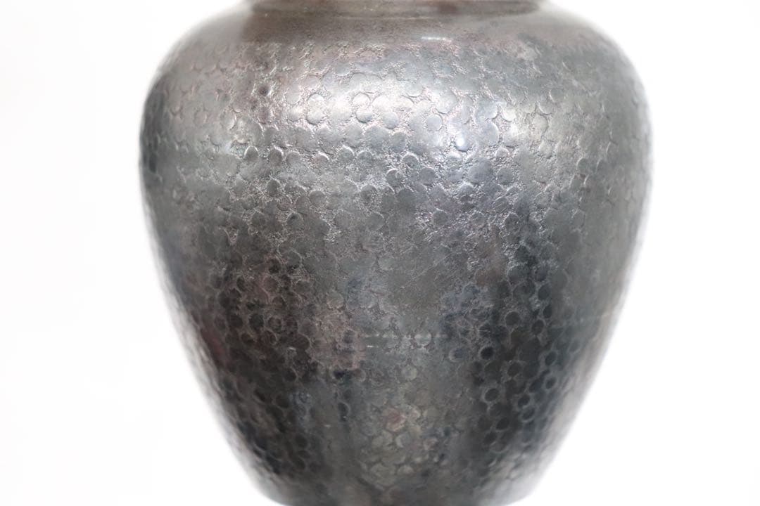 銀川堂製　いぶし銀茶壺　茶道具　木箱入　銀製品　送料込み251002