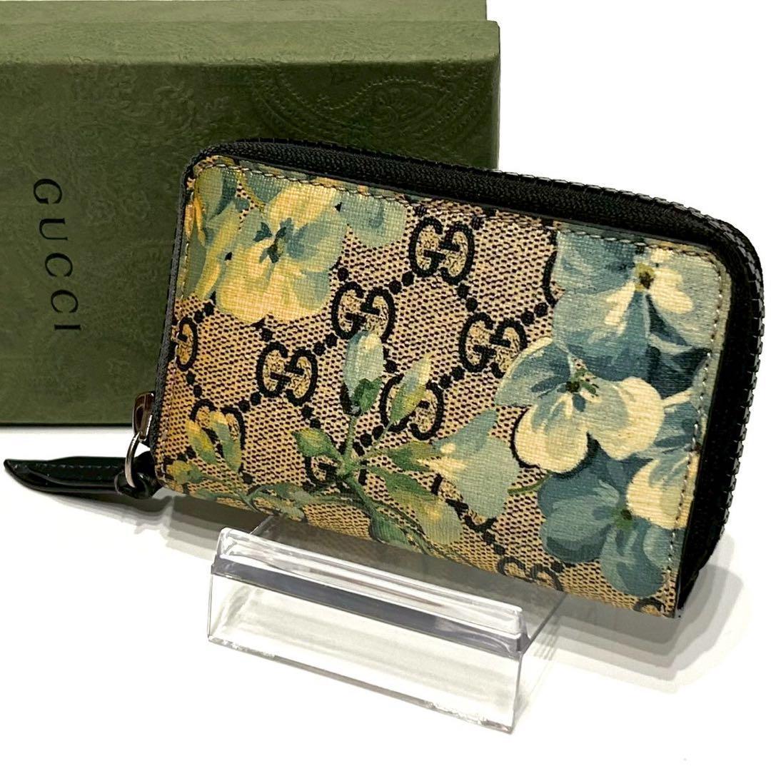 グッチ　ケース　ブルームス　ラウンドファスナー　GGスプリーム GUCCI
