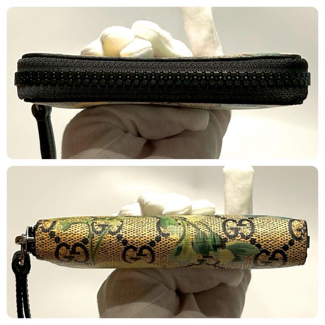グッチ　ケース　ブルームス　ラウンドファスナー　GGスプリーム GUCCI