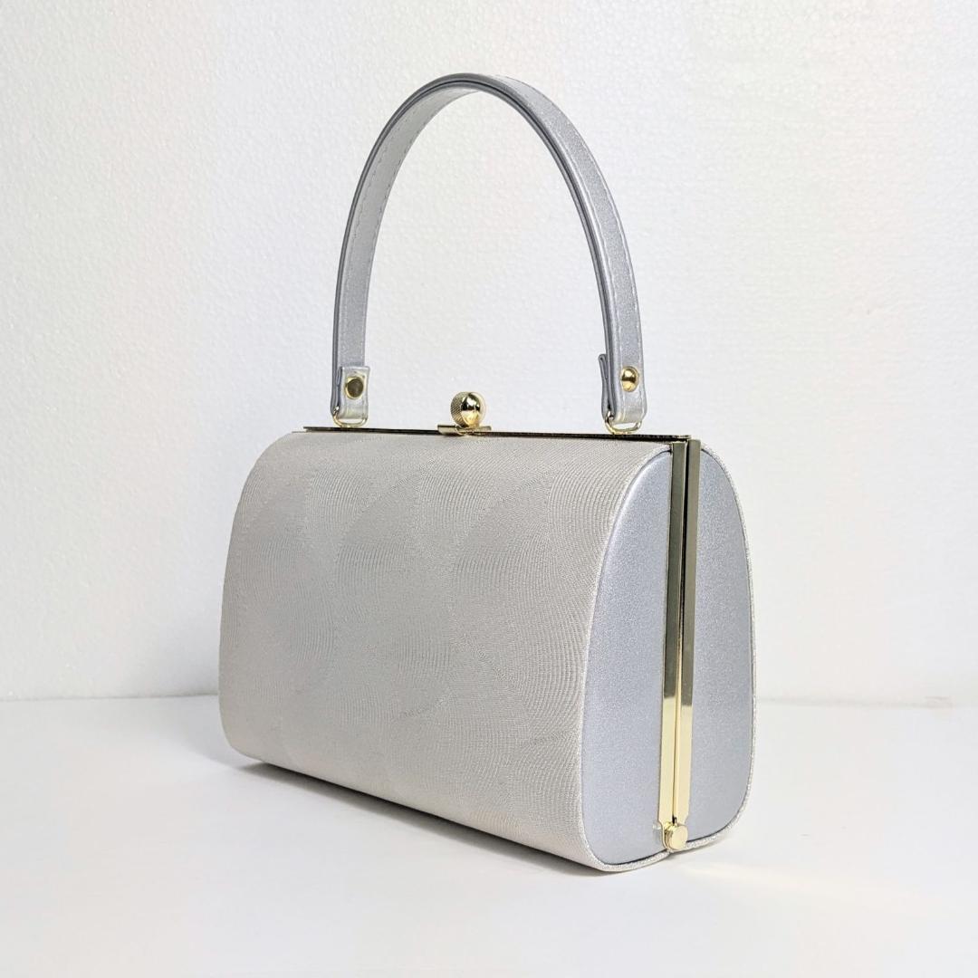 和装 草履バッグセット フォーマル 帯地 シルバー Lサイズ wsale