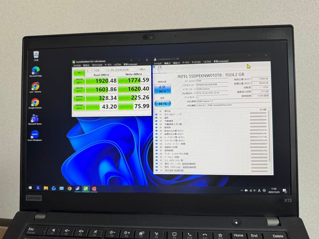 Windowsノート本体 ThinkPad X13 Gen1 Ryzen5 Pro /32GB /1TB
