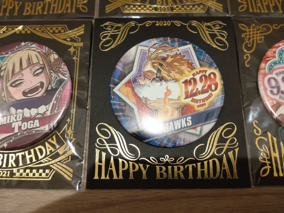 新品　ヒロアカ　缶バッジ　Happy Birthday　バースデイ