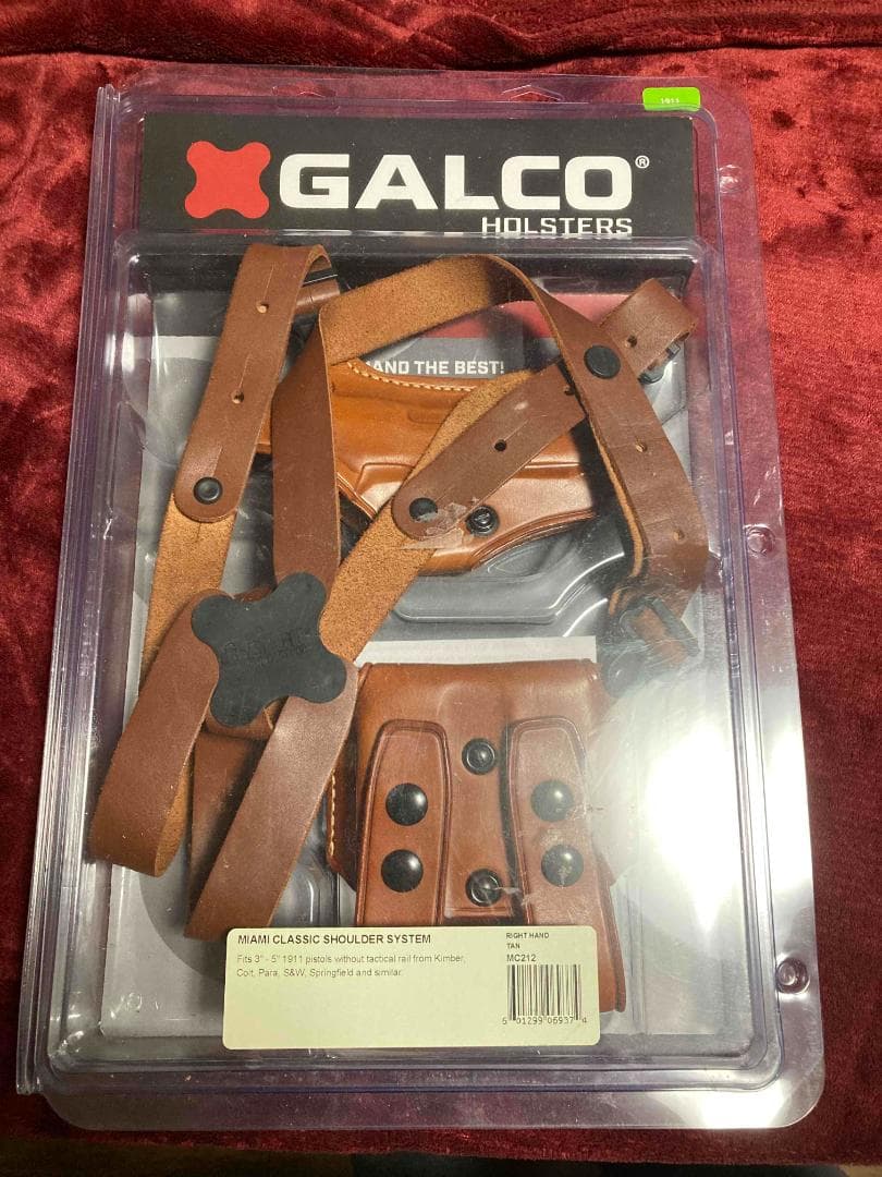 最高級 GALCO マイアミクラシック ショルダー 1911系 タン WA最適