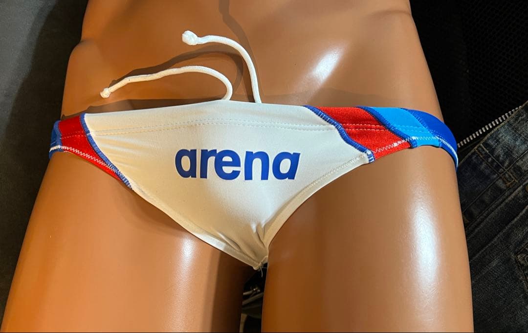 arena 競泳水着 ホワイトハンケツローライズ 競パン A25624L