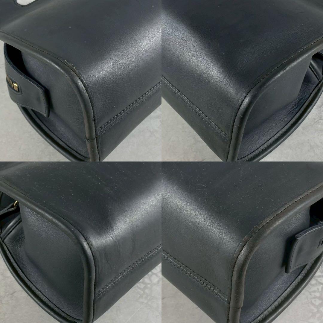 ✨美品✨オールドコーチ　ショルダーバッグ　2way ハーフムーン　レザー　黒