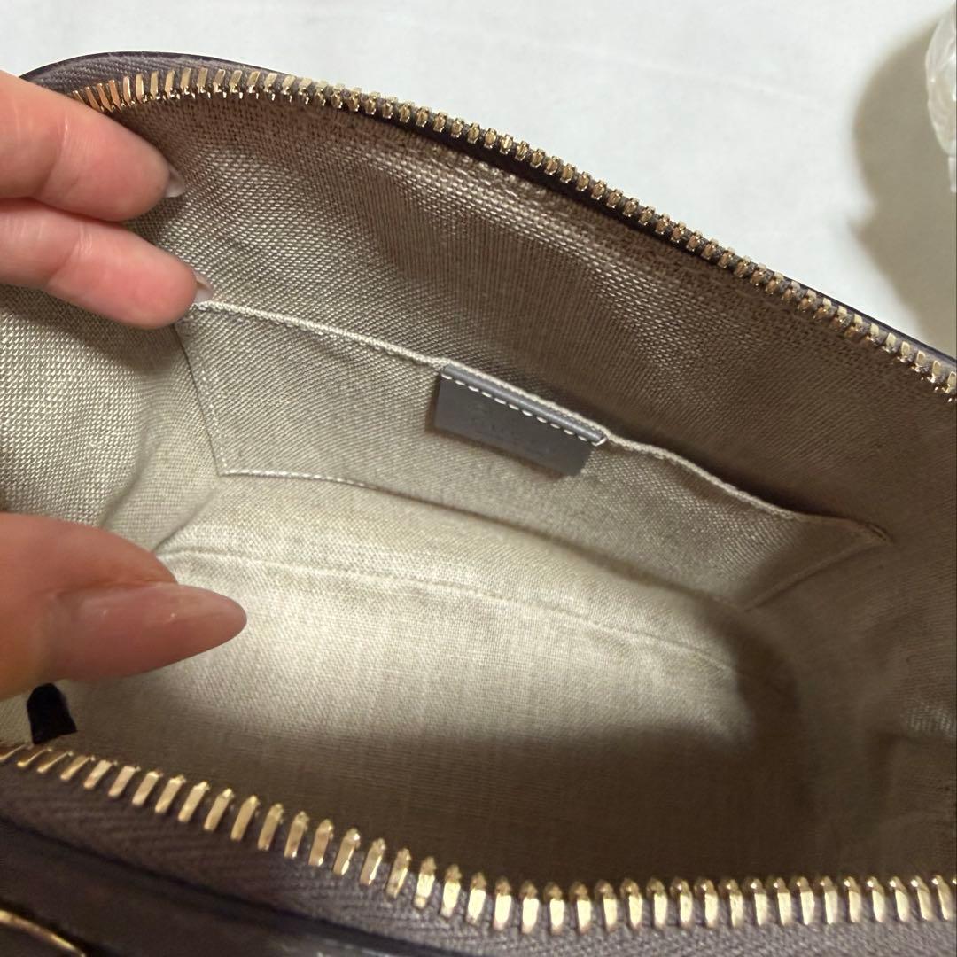 GUCCI マイクロシマ GG柄型押し レザー 2WAY ハンドバッグ　グレー