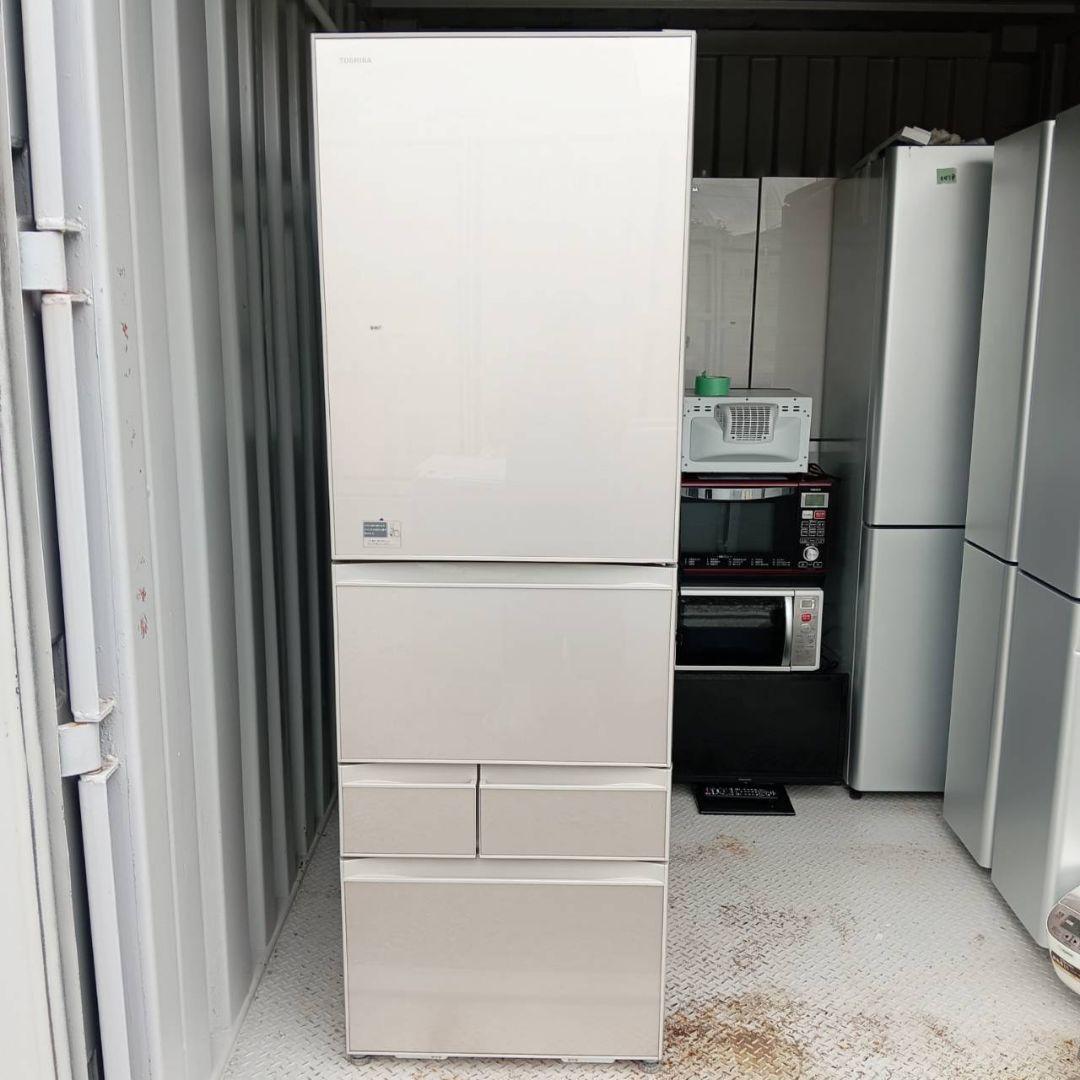 ○送料設置無料　東芝　自動製氷機能付き　大型冷蔵庫　411L