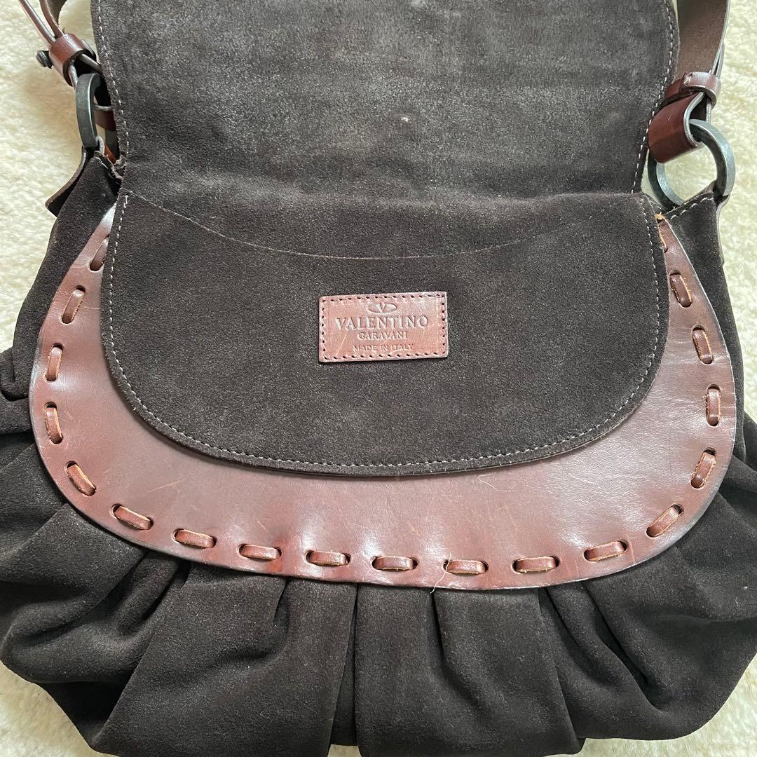 ヴァレンティノ・ガラヴァーニ　ショルダーバッグ ヴィンテージ ブラウンレザー
