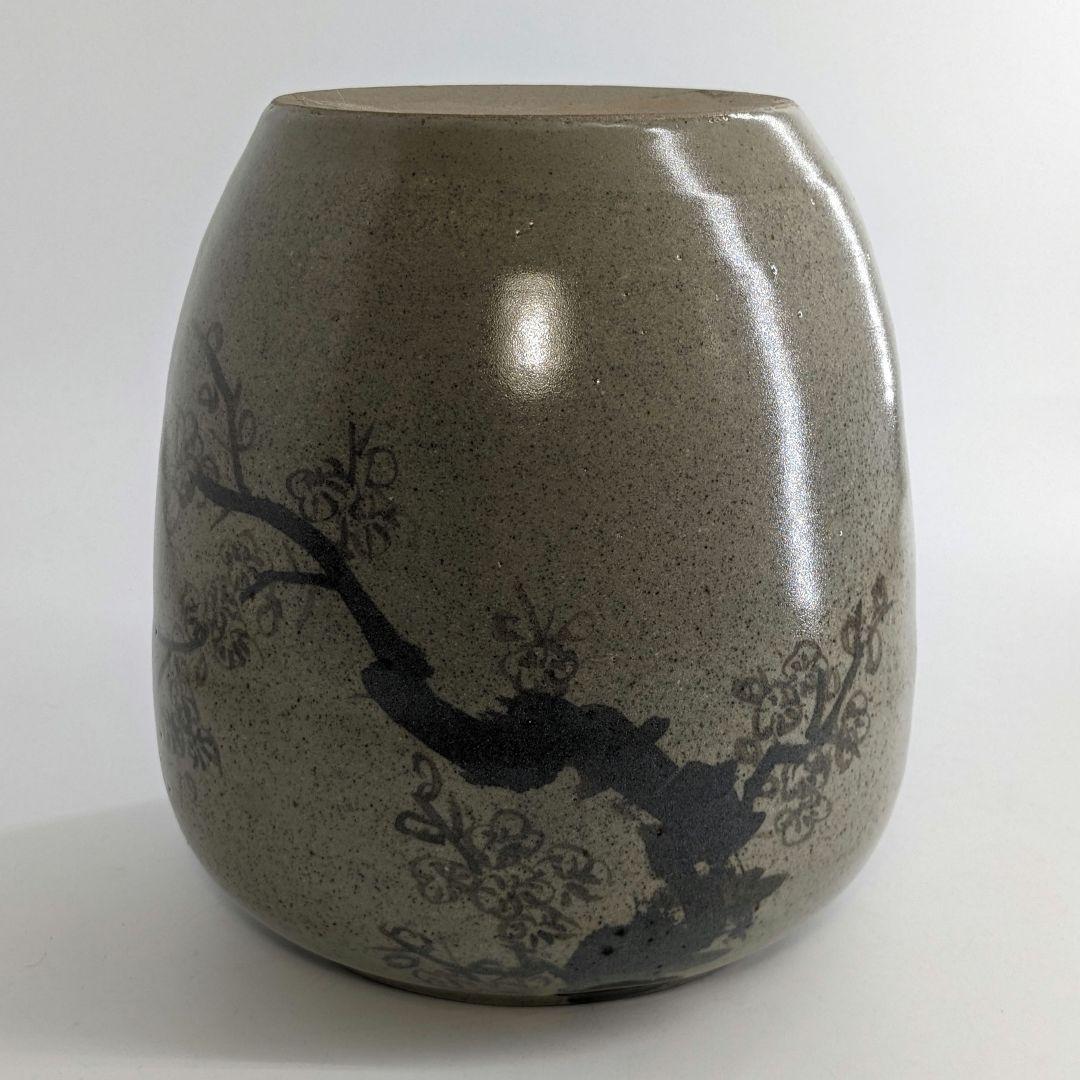 宮川陽仙 虫明焼 花絵水指 合箱 塗蓋 水差 抹茶 茶道具 茶器 食器 工芸品