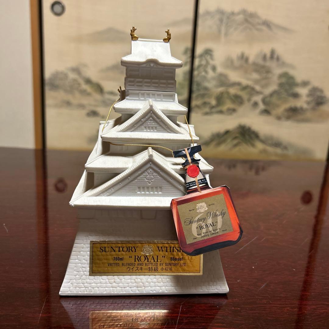24 サントリーウイスキーローヤル　陶器の大阪城築城400年記念ボトル　特級