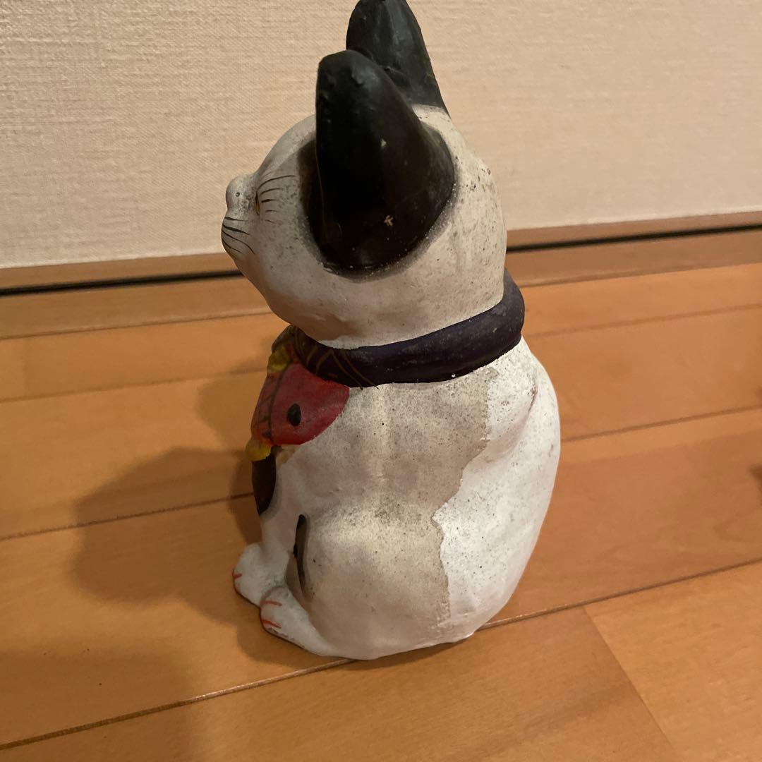 招き猫　三河大浜土人形　招き猫　中島一夫