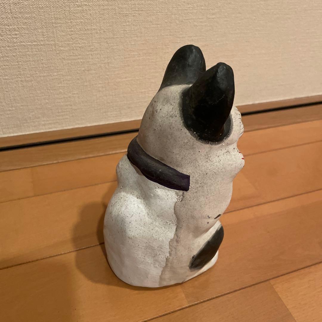 招き猫　三河大浜土人形　招き猫　中島一夫