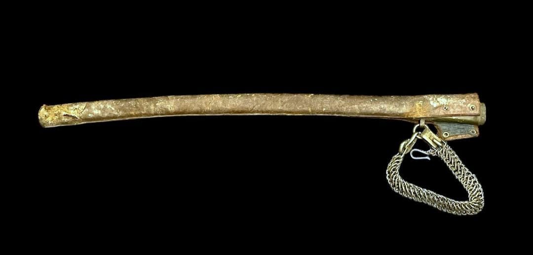 帝国陸軍 グルメット 軍刀 鞘 皮張り チェーン 旧日本軍 陸軍 骨董品 軍装