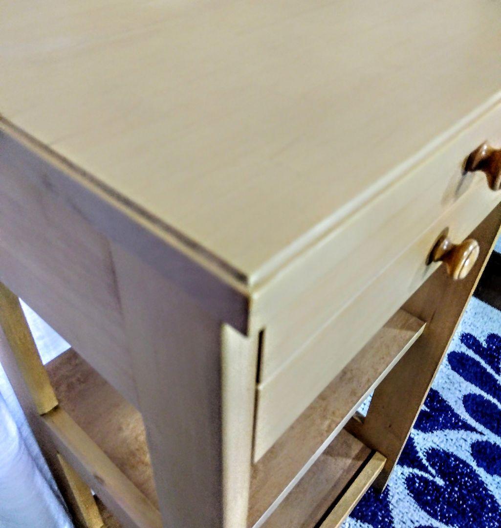 ナチュラルウッド サイドテーブル　サイドキャビネット　ナイトテーブル