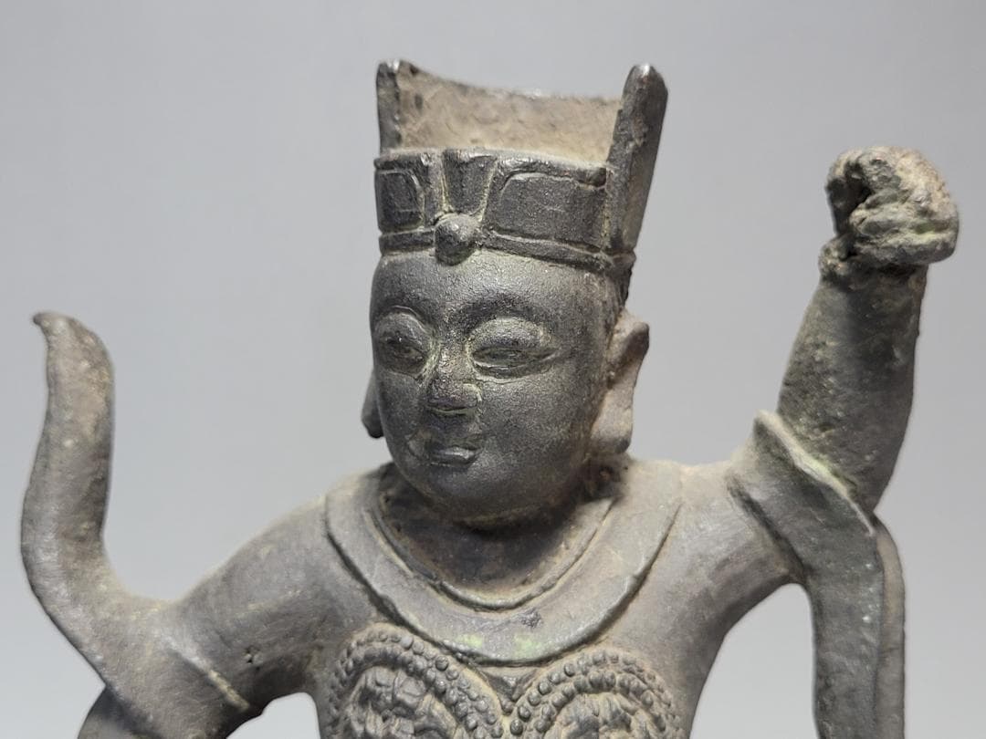 古銅 将軍像 明清時代 高さ約20.1cm