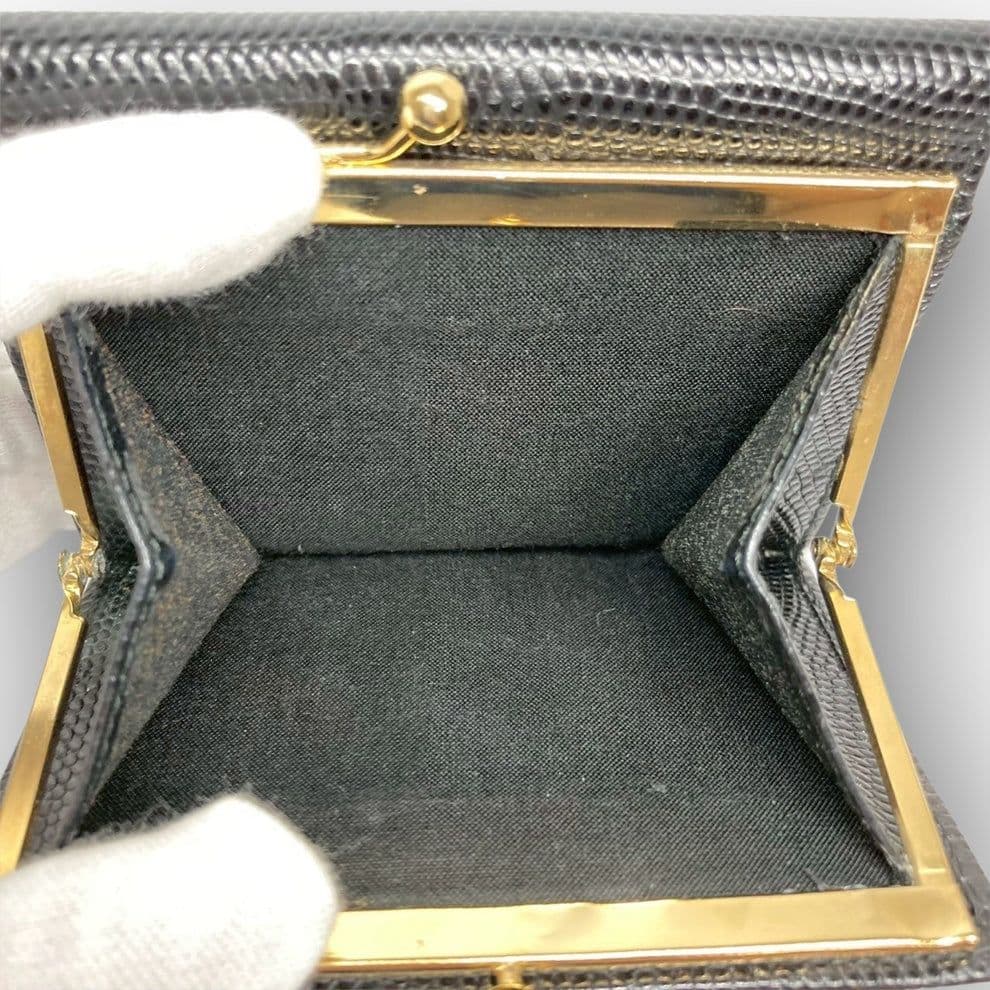 サルヴァトーレフェラガモ ★美品 三つ折り財布 ヴァラリボン がま口 ブラック