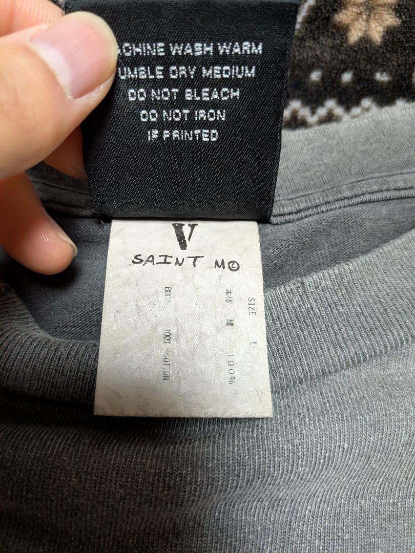 SAINT MICHAEL VL_LS TEE MARIA ブラック L ロンT