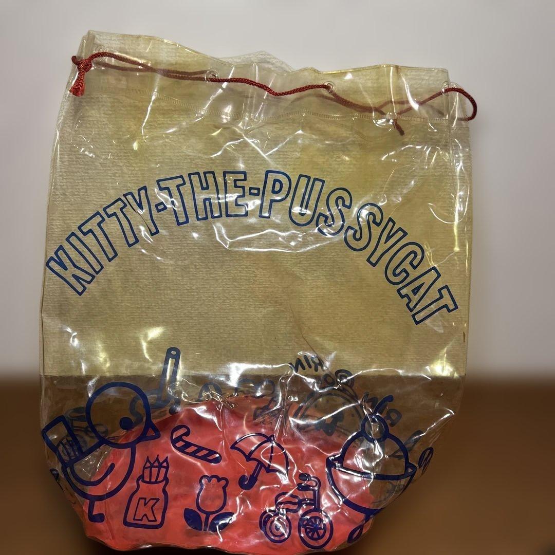 ハローキティ　オールド　初期　横向き　レア　ビニールバック　椅子付　昭和レトロ