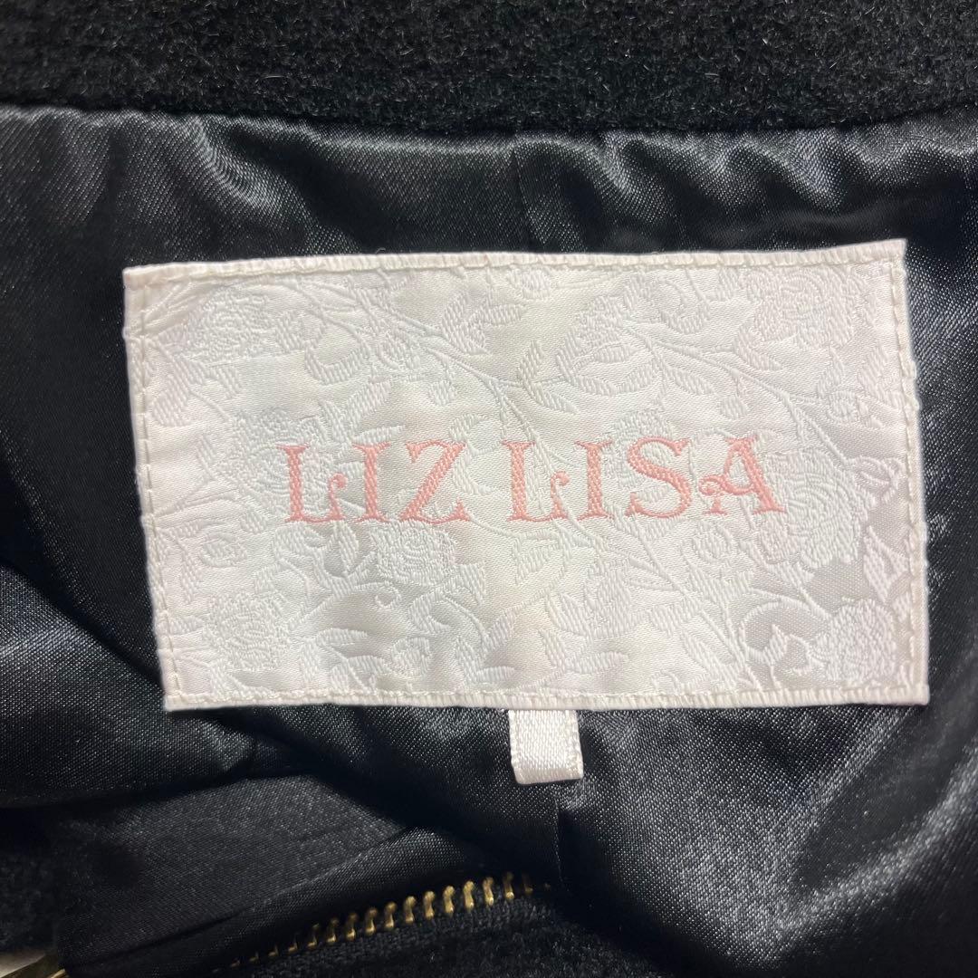 LIZ LISA リズリサ　パールリボンビット　コート ブラック ファー 黒