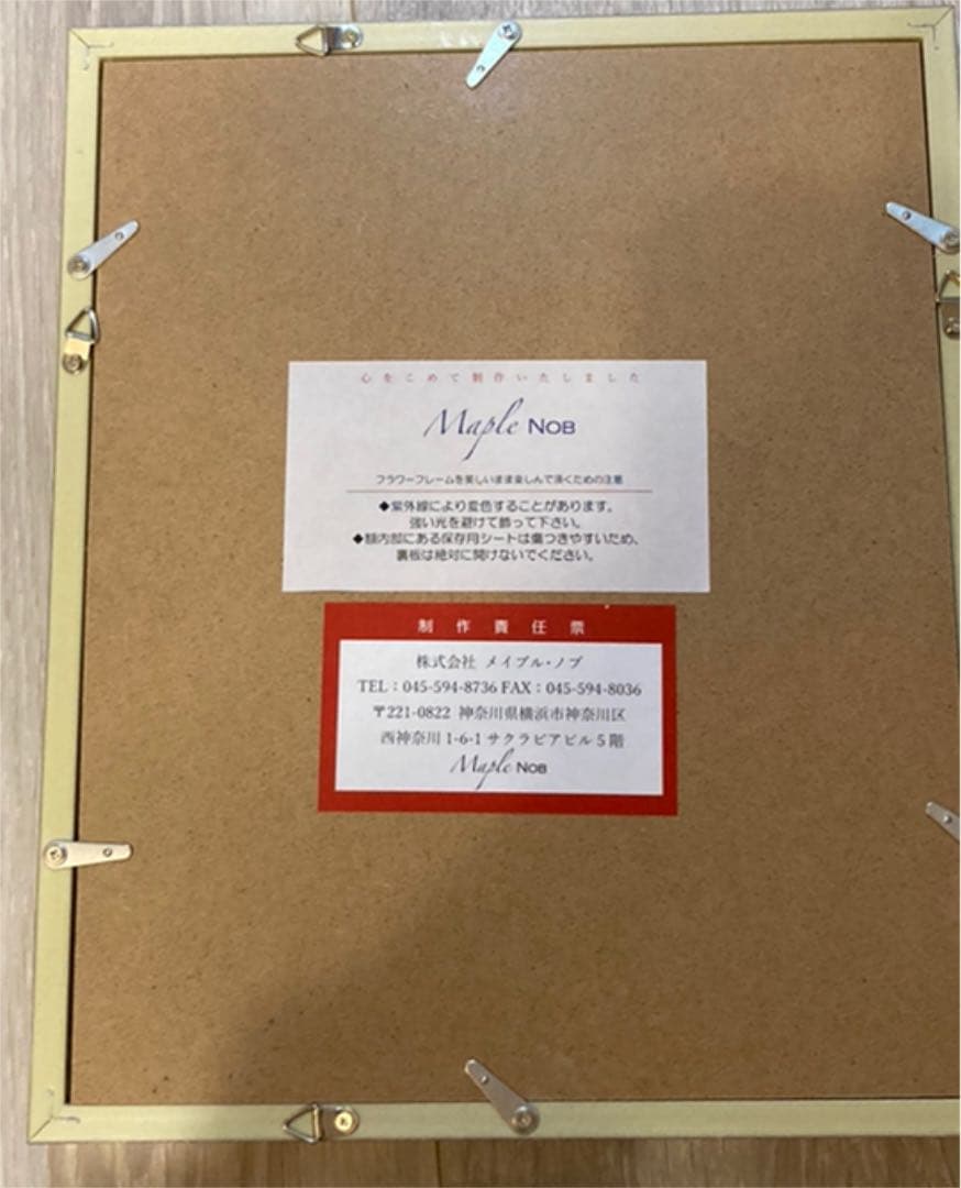 【新品・未使用】押し花　ドライフラワー　アート　額縁付き