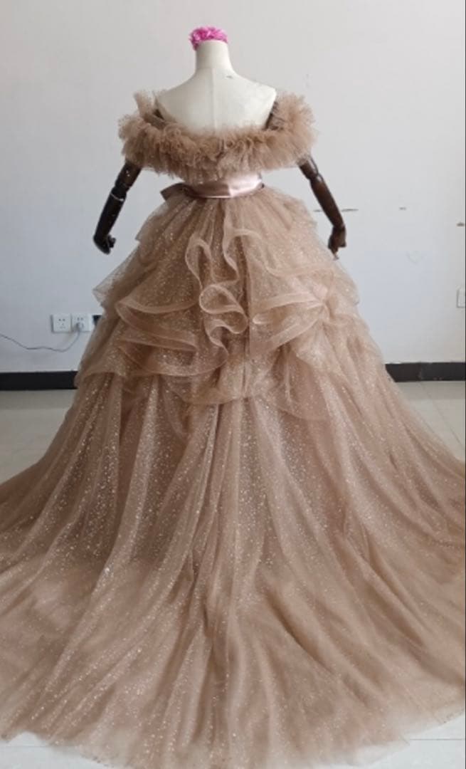 【ぽっぽ】カラードレス ピンクドレス ブラウンドレス ウェディング 結婚式