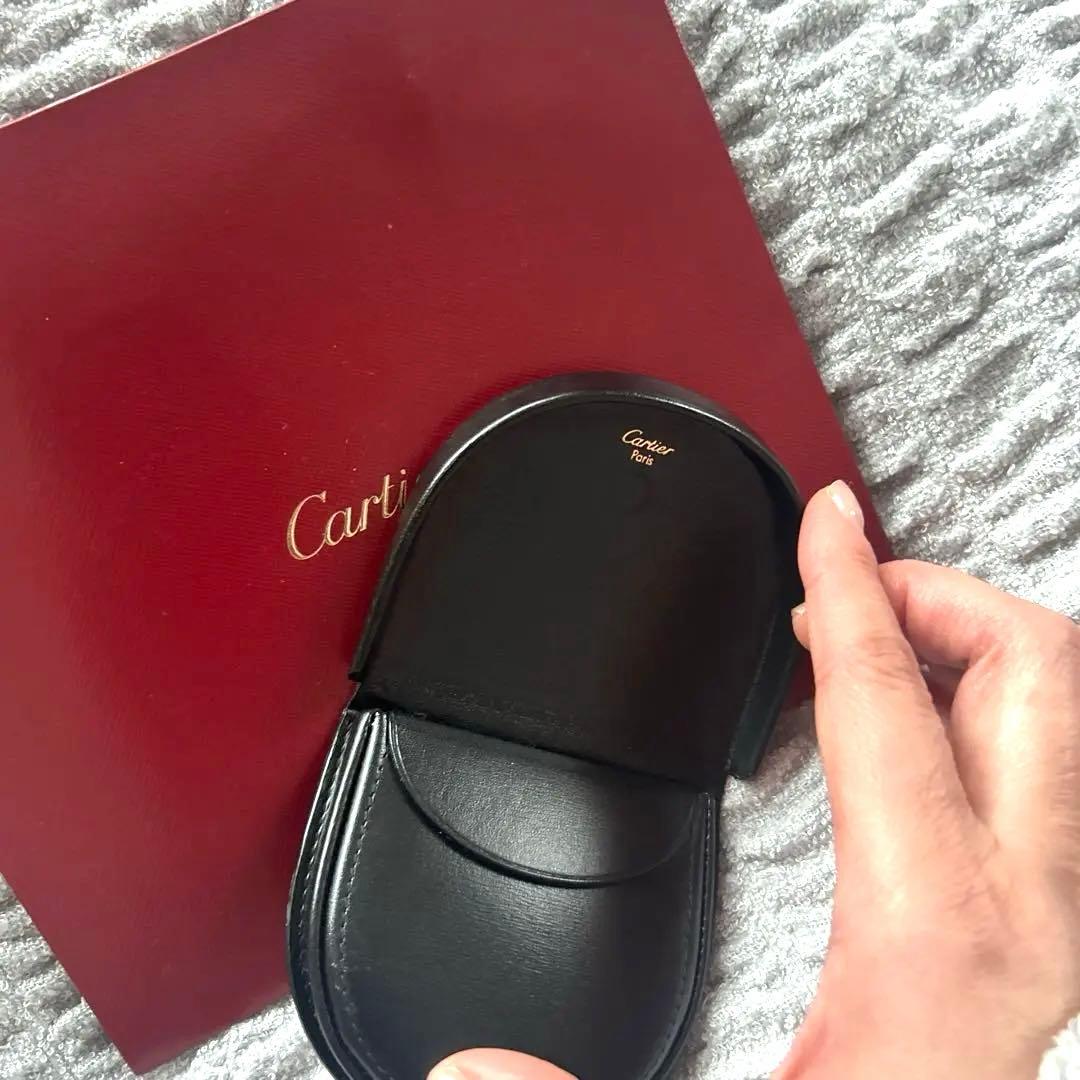 Cartier 黒 レザー ケース