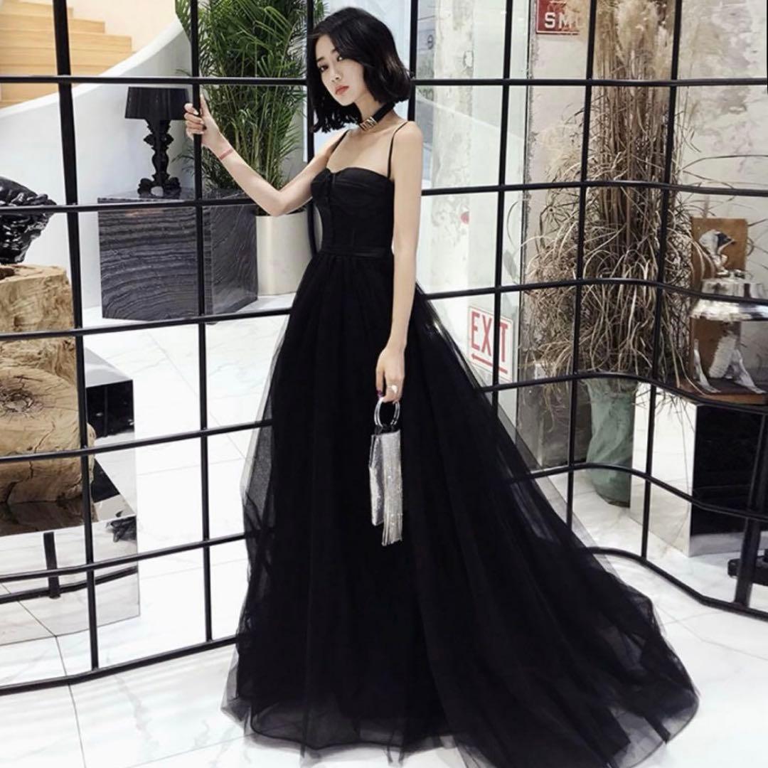 前撮り　カラードレス　黒