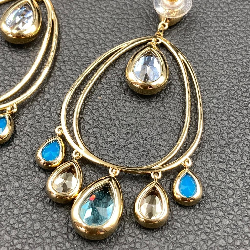 SWAROVSKI スワロフスキー ピアス ドロップ マルチカラー ゴールド