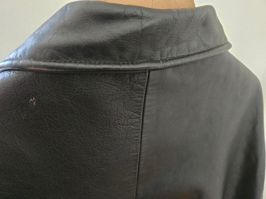 90s00s OLD GAP オールドギャップ レザージャケット カーコート 黒