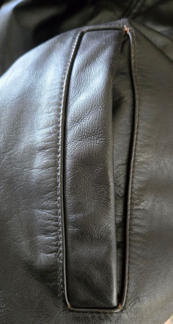 90s00s OLD GAP オールドギャップ レザージャケット カーコート 黒